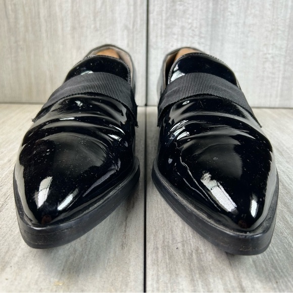 All Saints Watts Black Patent Leather Loafer Slip On Dress Shoe Mens Size 12 - Picture 5 of 10